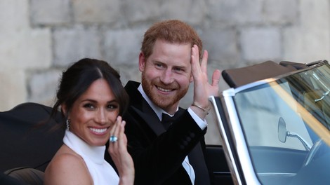 Pes Meghan Markle se je na poroko pripeljal skupaj s kraljico Elizabeto